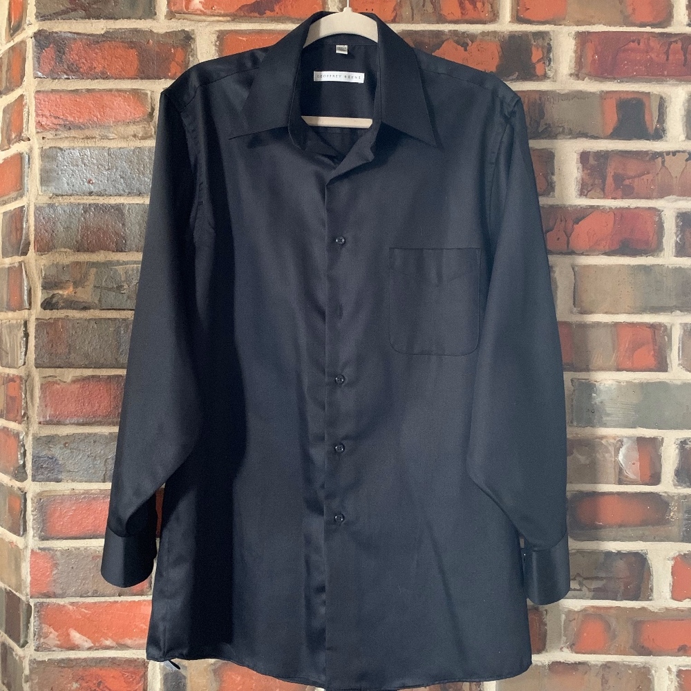 SALE Geoffrey Beene Men's Black Dress Shirt